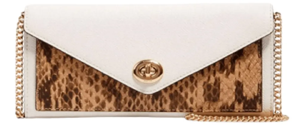 Túi Coach Slim Envelope Wallet With Chain Snakeskin C1911-IMCAH
