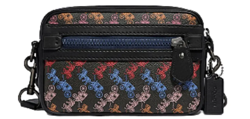 Túi Coach Academy Crossbody With Horse And Carriage Print Black Multi 89084