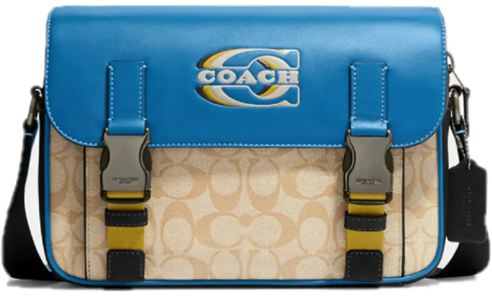 Túi Coach Track Crossbody Canvas Coach Stamp ‘Light Khaki’ CH118-QBVFG