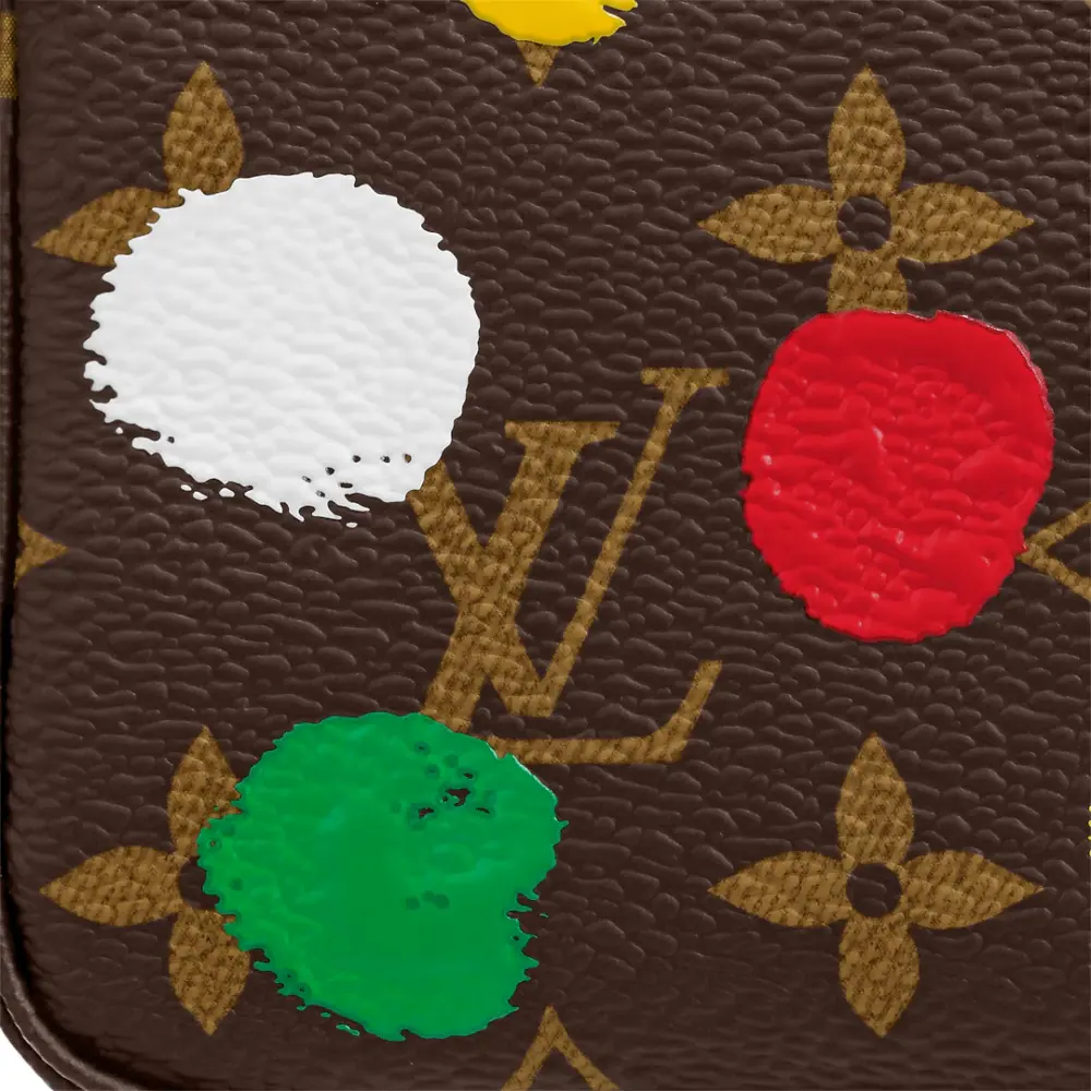 Túi Louis Vuitton x Yk Mini Pochette Accessoires ‘Brown Dots Print’ M81866 - Ảnh 6