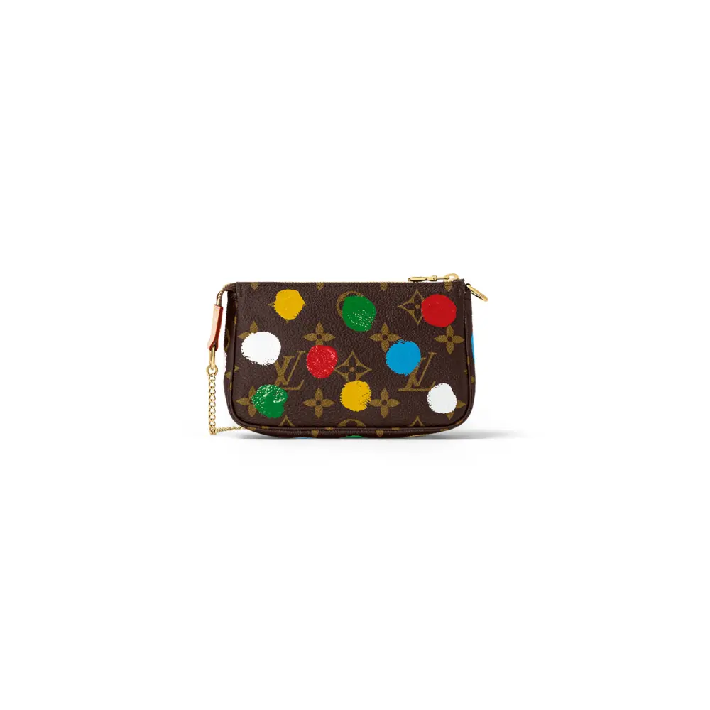 Túi Louis Vuitton x Yk Mini Pochette Accessoires ‘Brown Dots Print’ M81866 - Ảnh 3