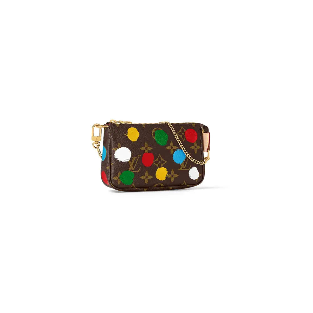Túi Louis Vuitton x Yk Mini Pochette Accessoires ‘Brown Dots Print’ M81866 - Ảnh 2