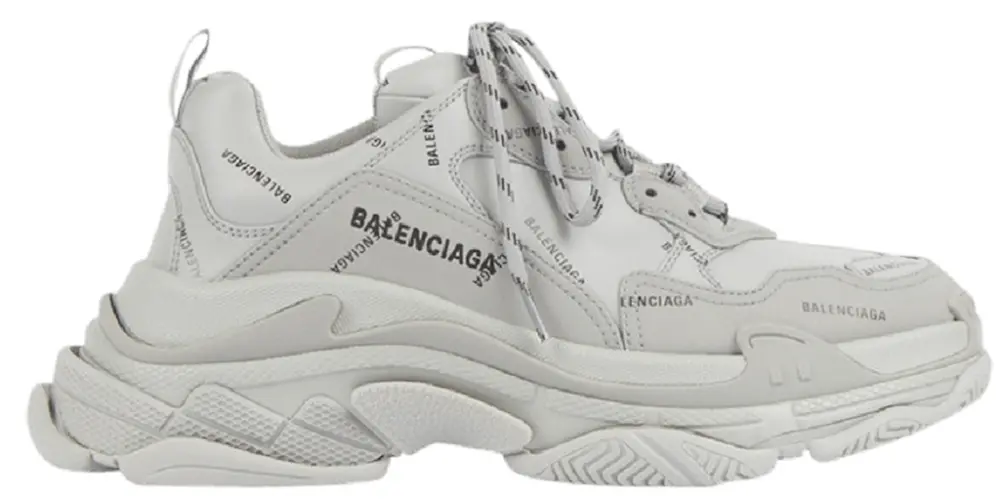 Giày Balenciaga Triple S Sneaker Allover Logo 'Grey' 536737-W2FA1-1210