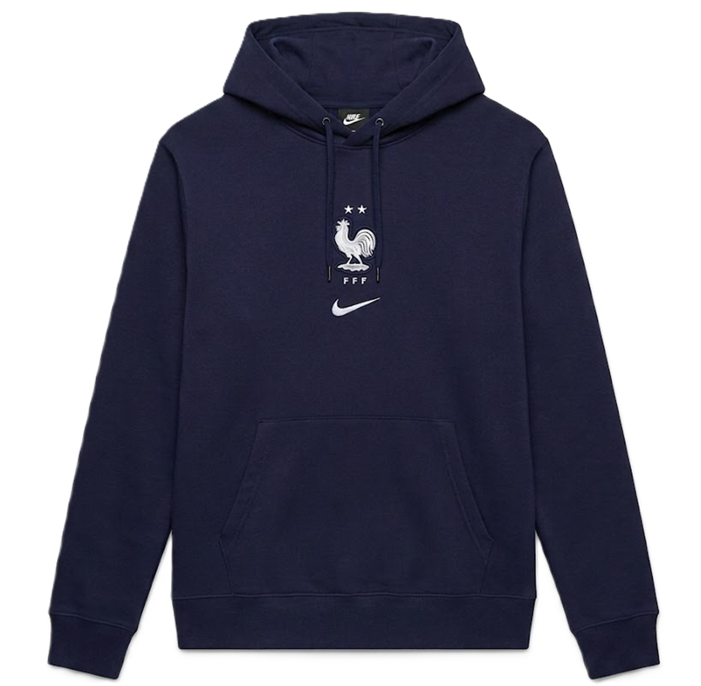 Áo Nike FFF Club Football French Terry Pullover Hoodie 'Blackened Blue' IB6301-498