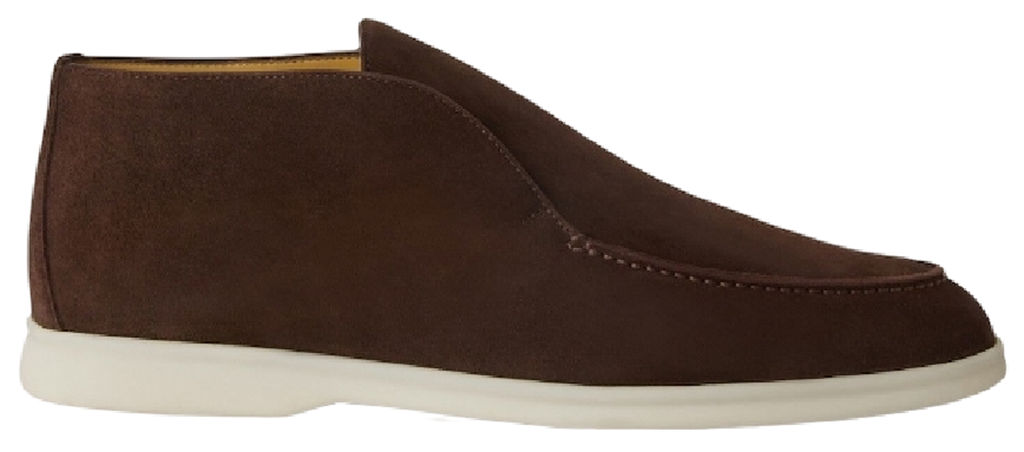Giày Loro Piana Open Walk Ankle Boot 'Chocolate' FAB4368-H026