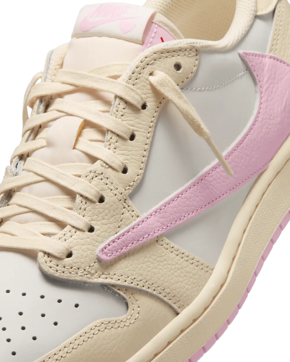 Giày Nike Air Jordan 1 Low x Travis Scott 'Muslin Shy Pink' IQ7604-100 - Ảnh 3