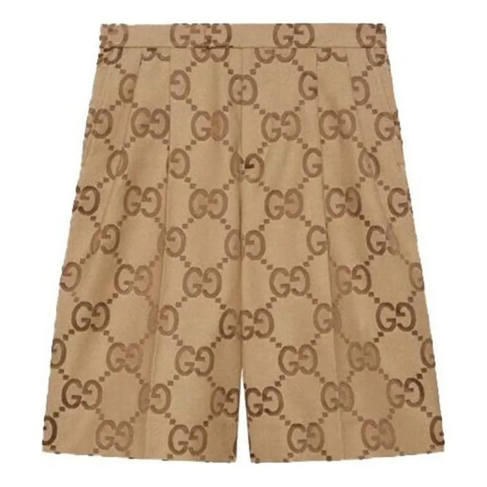 Quần Gucci Jumbo GG Canvas Shorts 'Beige Ebony' 673181-ZAHT6-2580