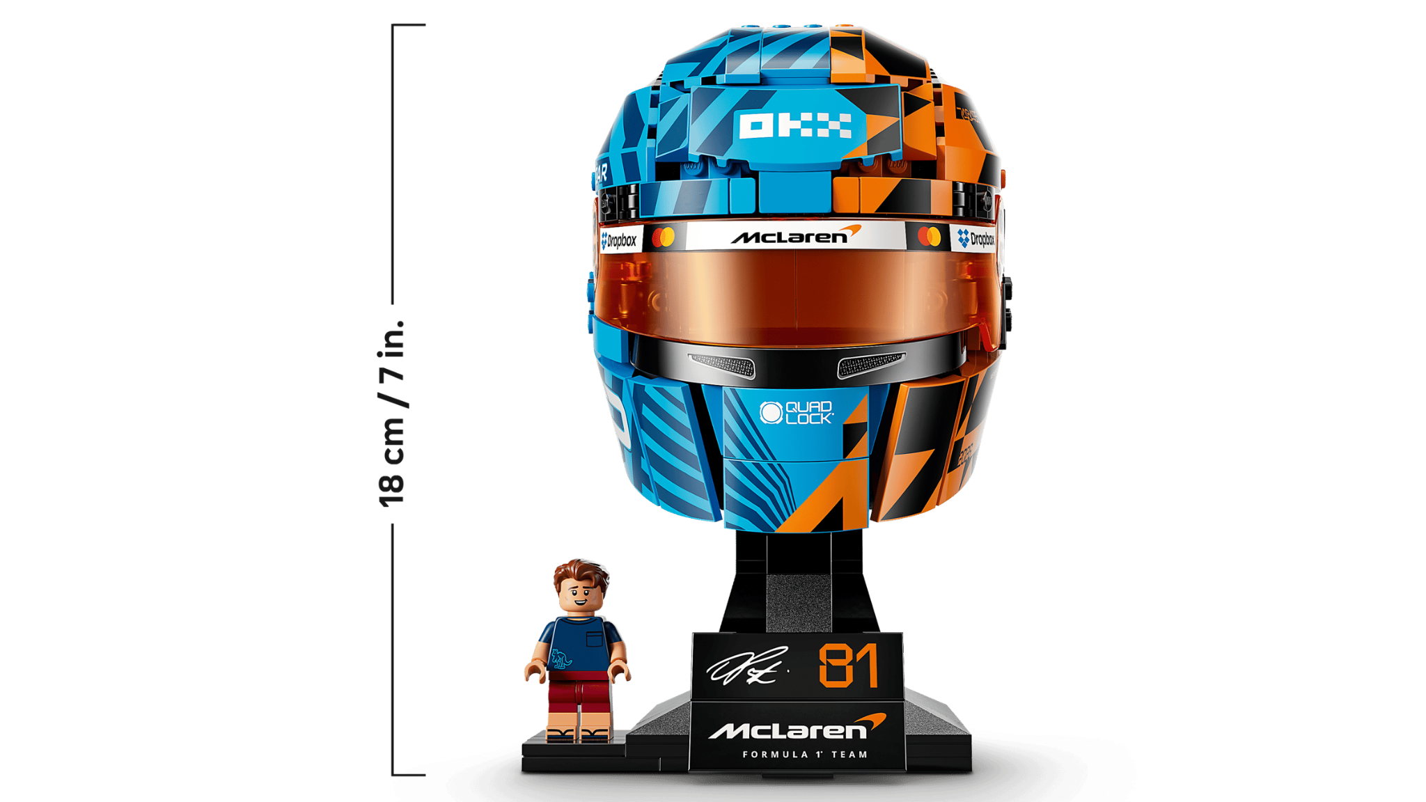 Mô Hình Lego McLaren Mastercard F1® Team Oscar Piastri Helmet 43017 - Ảnh 4