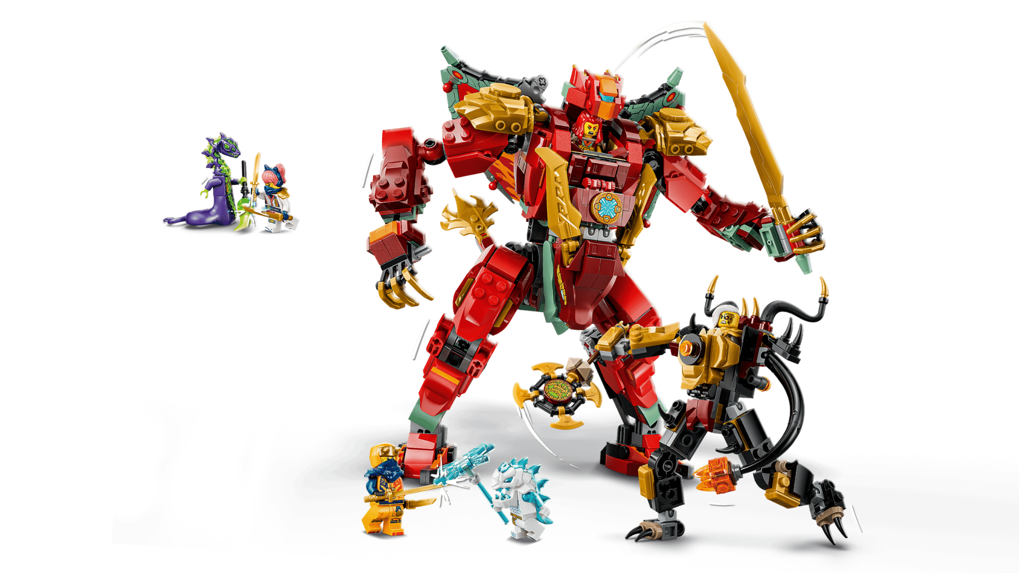 Mô Hình Lego Wyldfyre's Transforming Dragon Mech 71868 - Ảnh 3