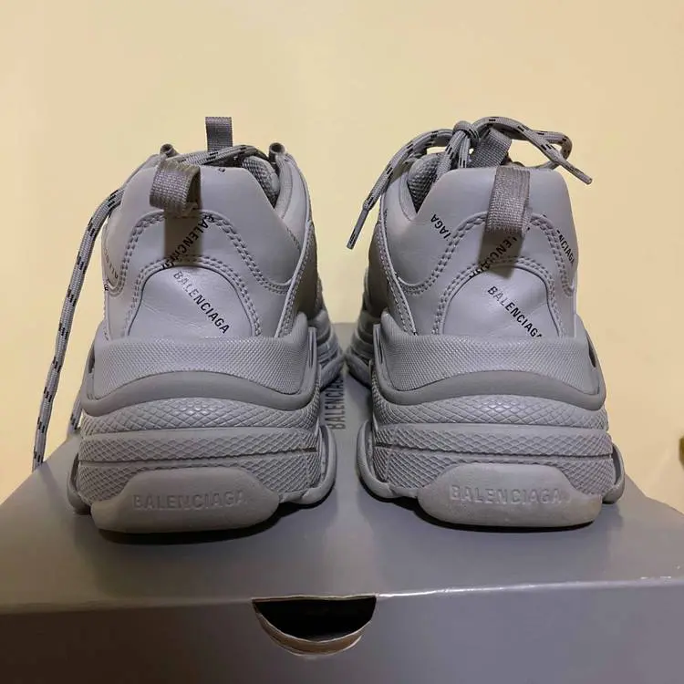 Alternative view of Giày Balenciaga Triple S Sneaker Allover Logo 'Grey' 536737-W2FA1-1210