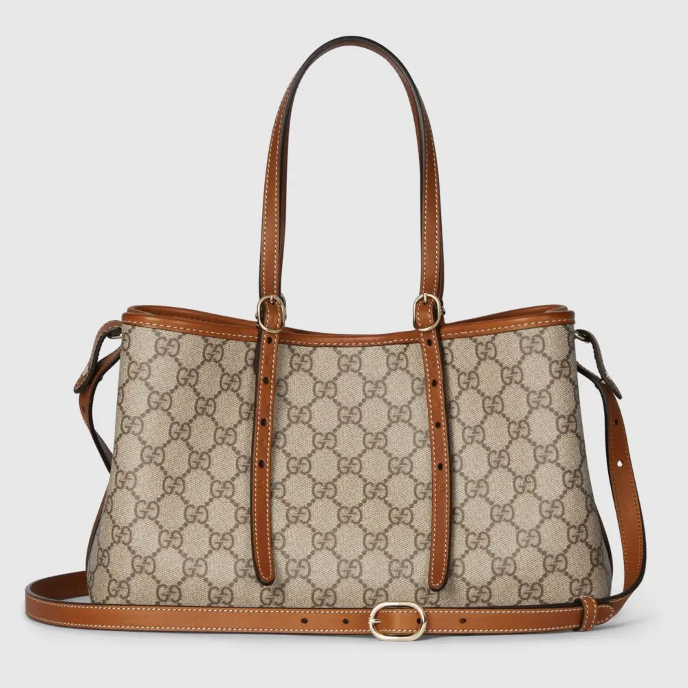 Alternative view of Túi Gucci GG Emblem Small Tote Bag 'Beige' 815214-FAD6L-9758