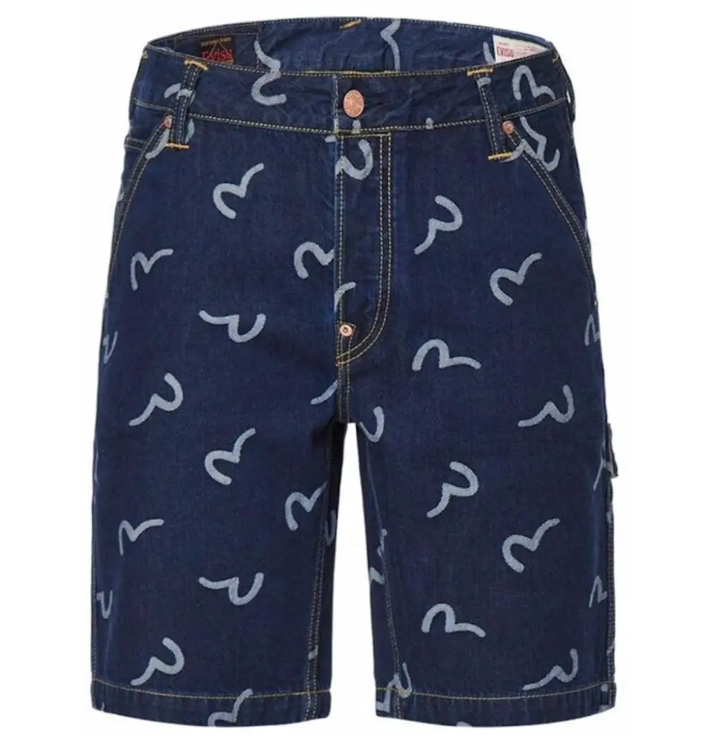 Quần Evisu Seagull Print Denim Short 'Blue' 2ESHTM2DS212XXCT