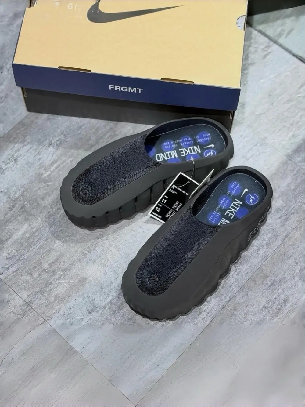 Dép Nike Mind 001 'Fragment Black' IQ8502-001 - Ảnh 4
