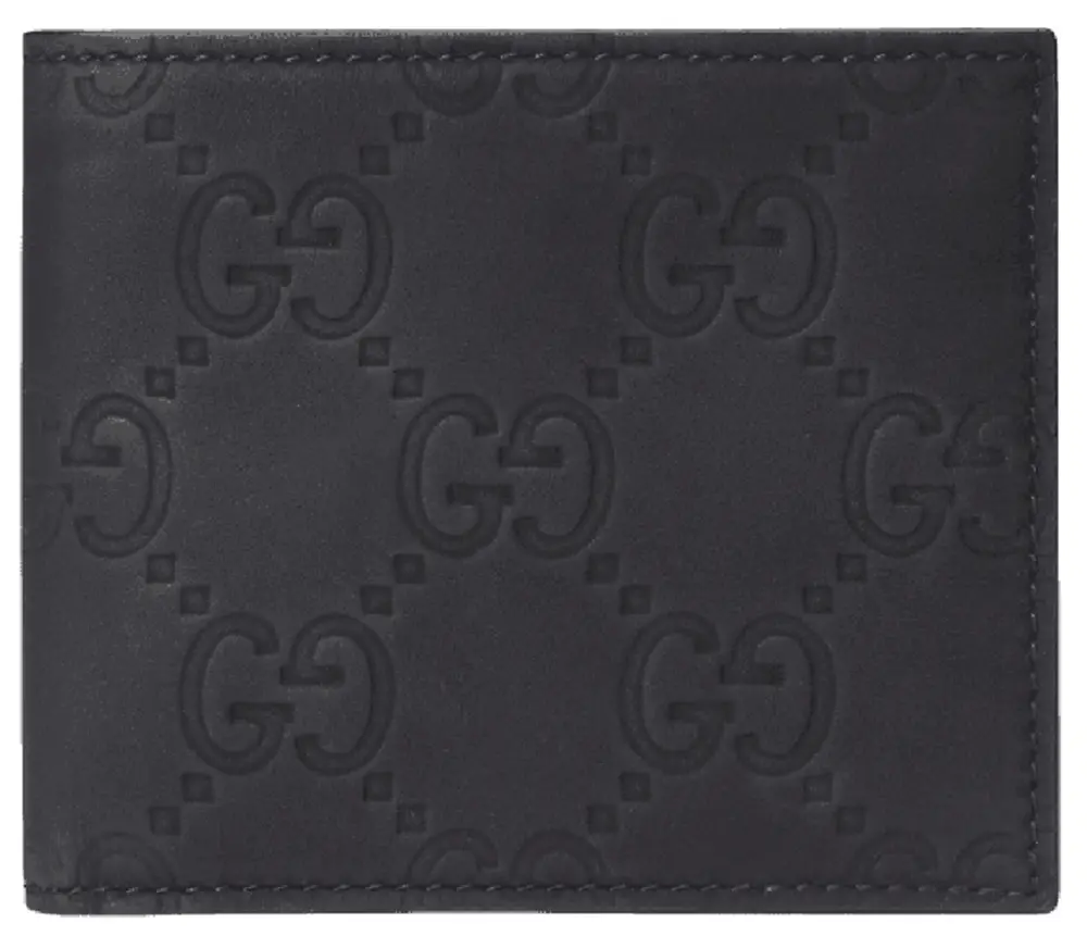 Ví Gucci GG Rubber-effect Bi-fold Wallet 'Black' 771309-AAC0L-1000