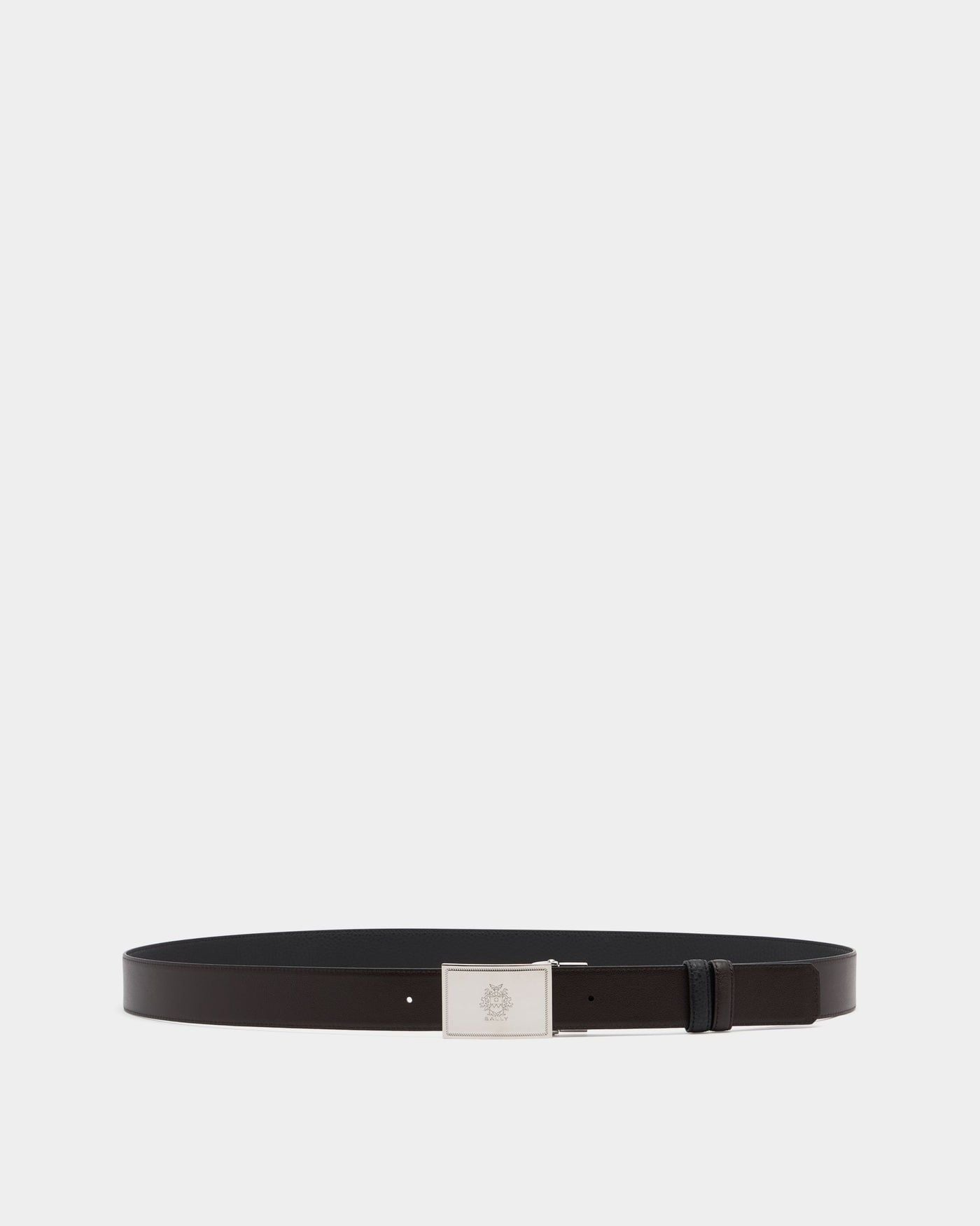 Thắt Lưng Nam Bally Crest Plaque Reversible Belt 'Black' 6311837 - Ảnh 3