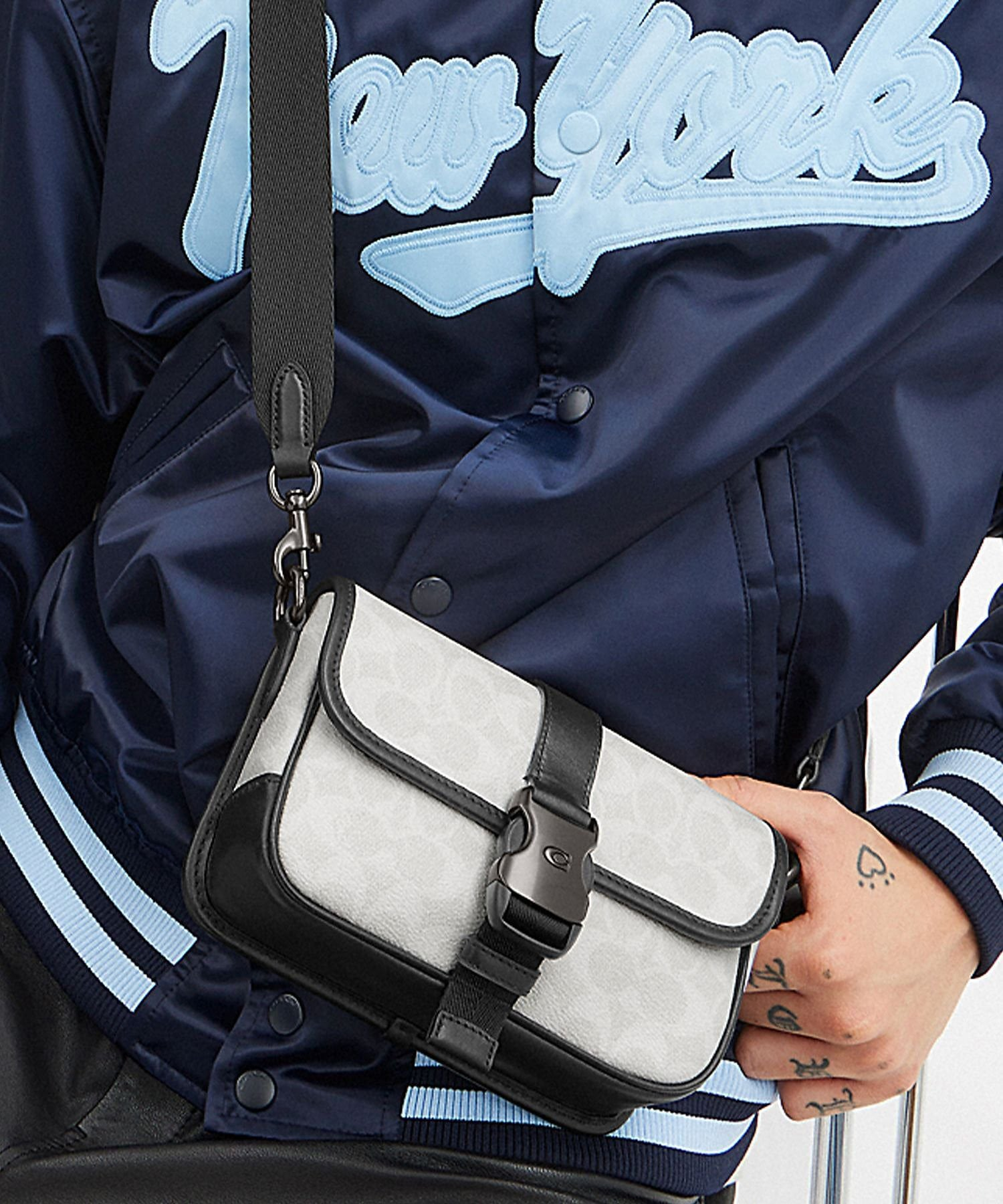 Túi Coach League 19 Signature Bag 'Grey' CY990-XTP - Ảnh 3