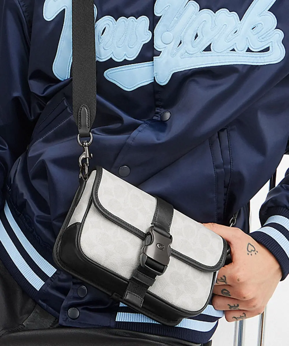 Túi Coach League 19 Signature Bag 'Grey' CY990-XTP - Ảnh 3