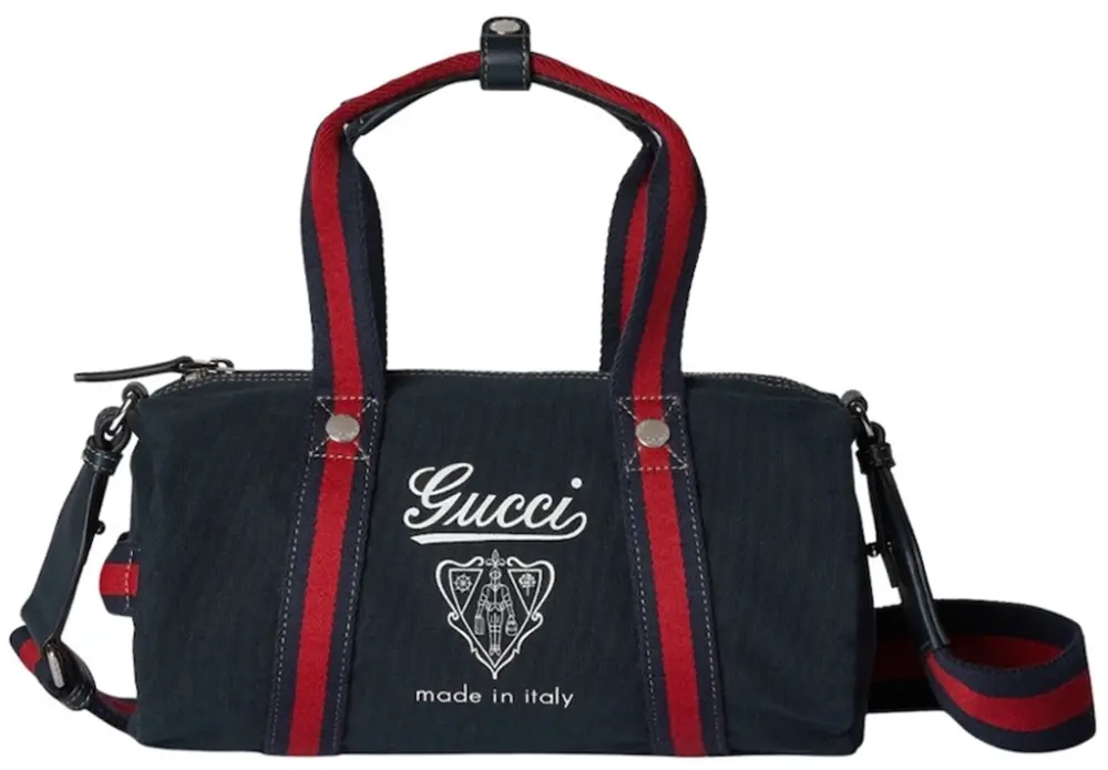 Túi Gucci Small Printed Canvas Duffle Bag 'Blue' 816865-FAD78-4044