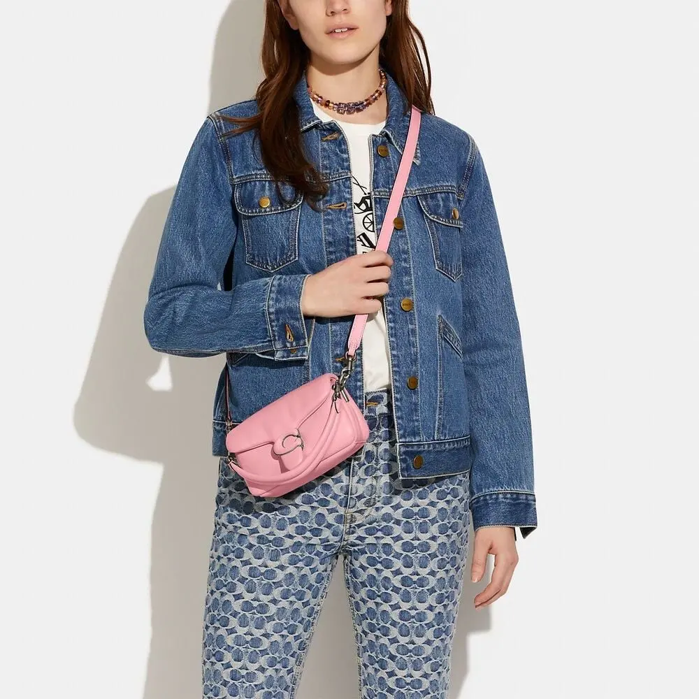 Túi Coach Pillow Tabby Shoulder Bag 18 'Pink' C3880-LHVDT - Ảnh 4
