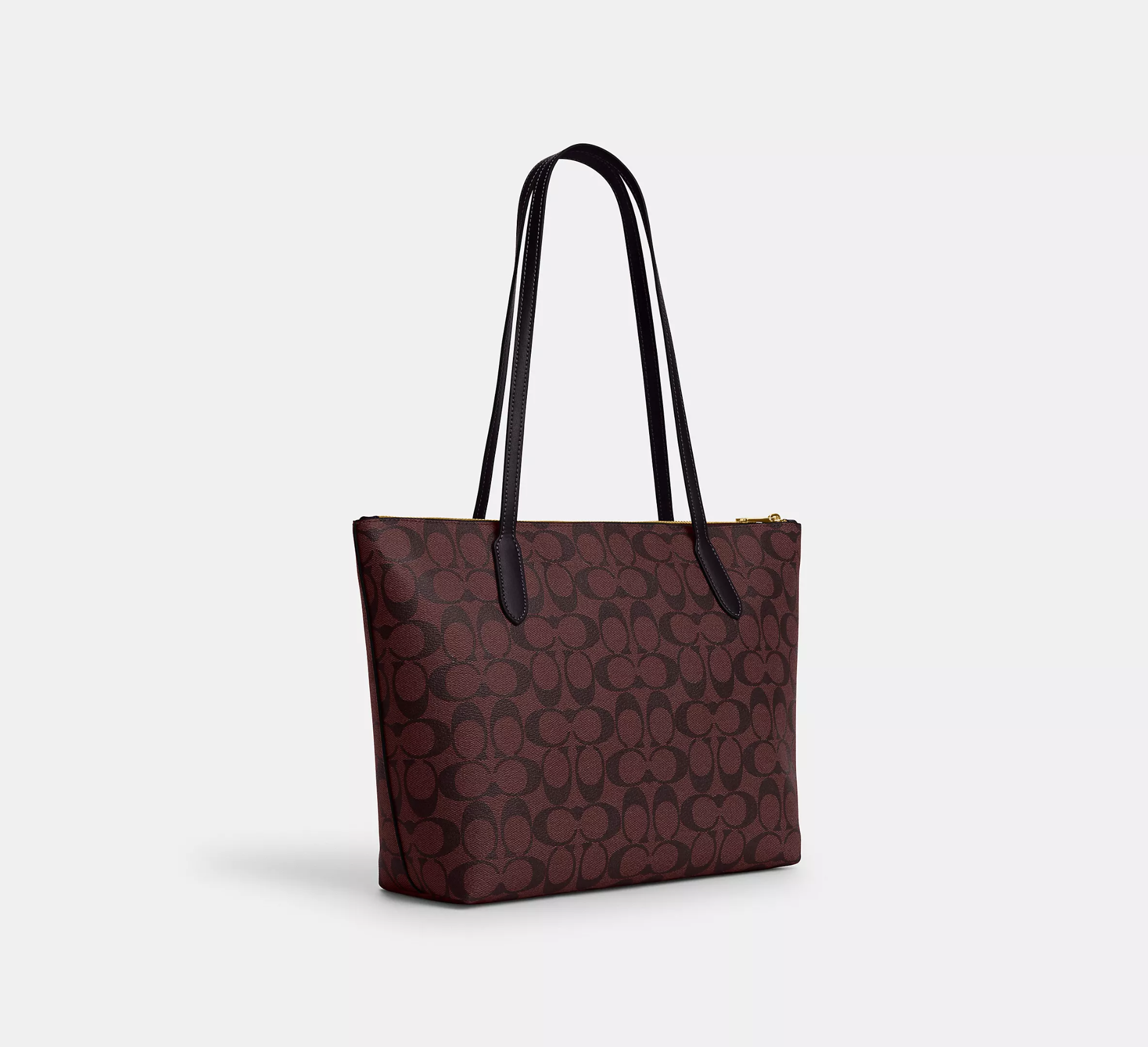 Alternative view of Túi Coach Zip Top Tote Signature Canvas 'Oxblood' 4455-IMFCG