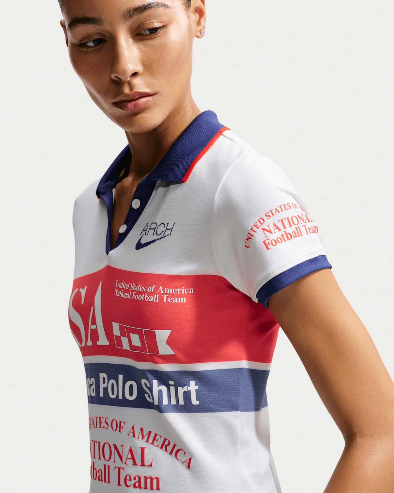 Áo Nike USA x VAA Polo 'White' IM3986-100 - Ảnh 3