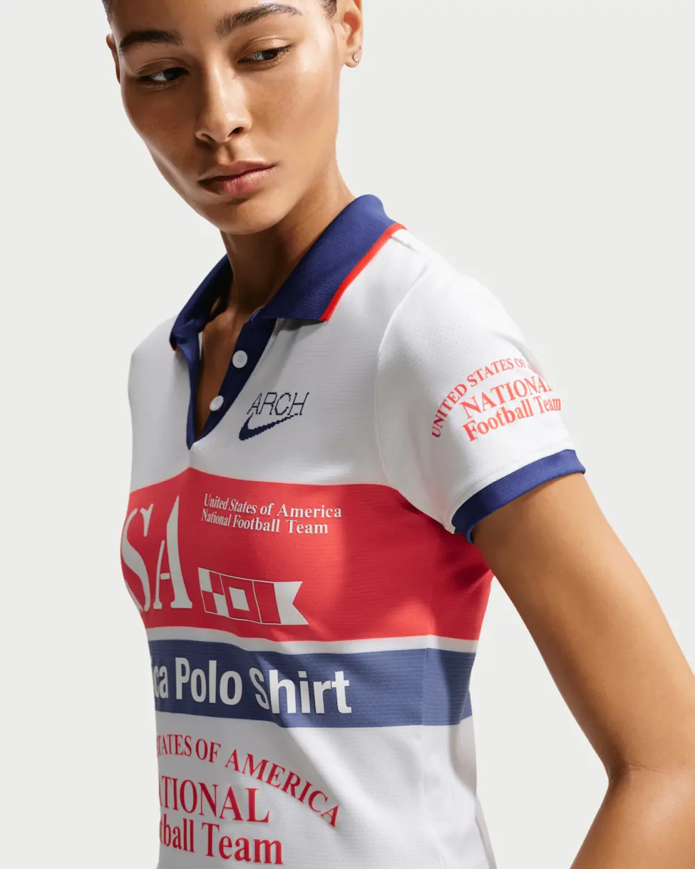 Áo Nike USA x VAA Polo 'White' IM3986-100 - Ảnh 3