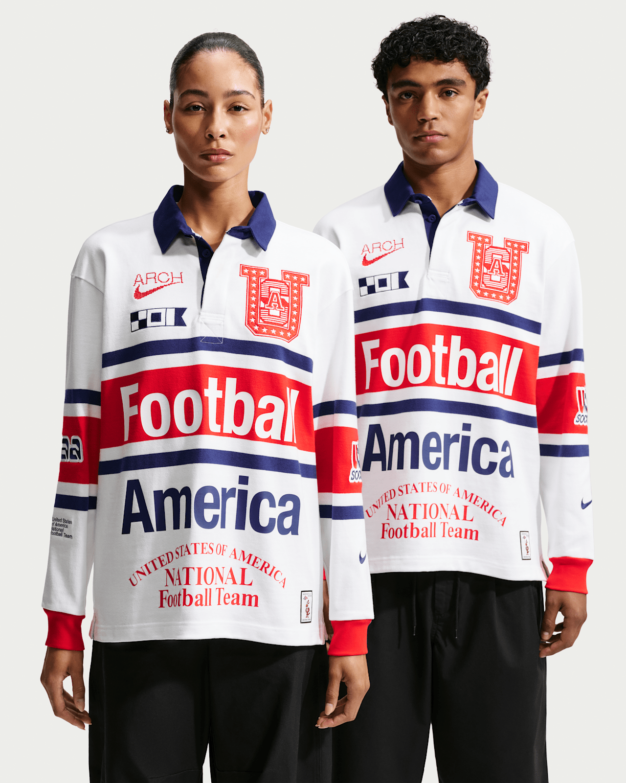 Áo Nike USA x VAA Long-Sleeve Rugby Top 'White' IM3227-100 - Ảnh 4