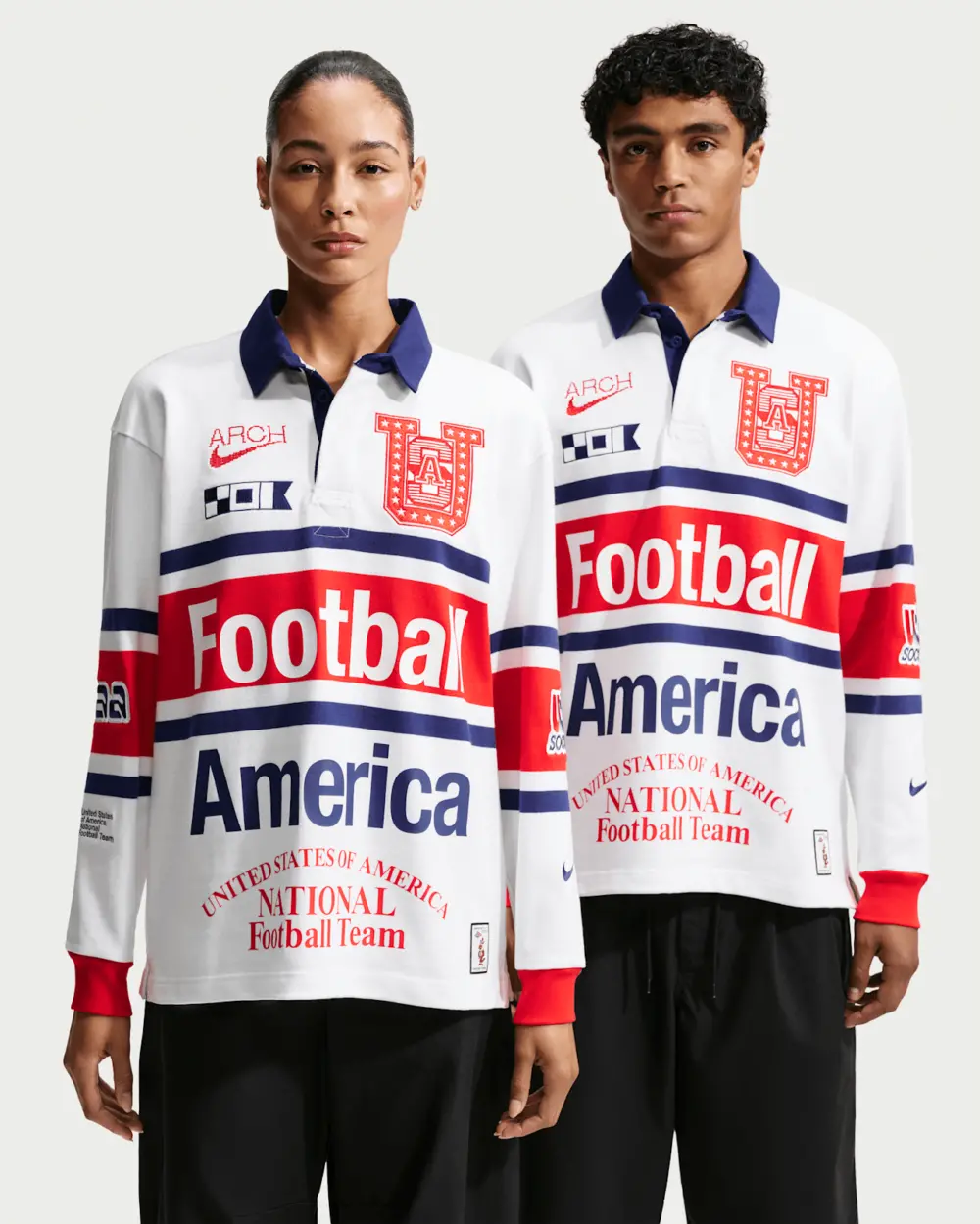Áo Nike USA x VAA Long-Sleeve Rugby Top 'White' IM3227-100 - Ảnh 4