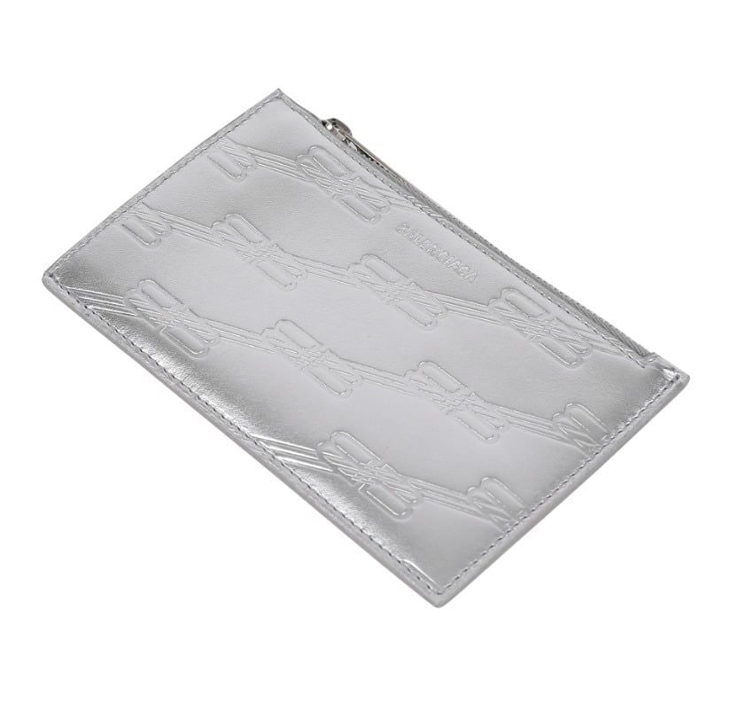 Alternative view of Ví Balenciaga Leather Card Holde 'Silver' 717784210JT8110
