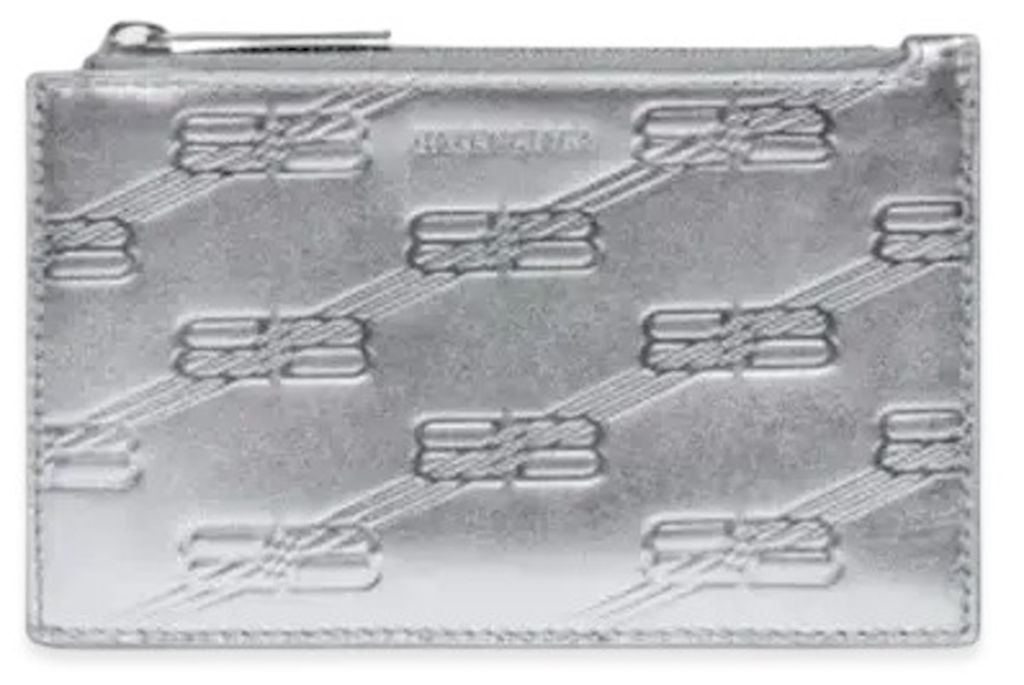 Ví Balenciaga Leather Card Holde 'Silver' 717784210JT8110