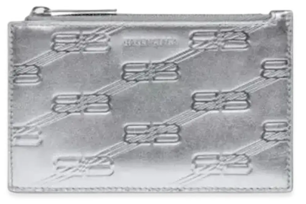 Ví Balenciaga Leather Card Holde 'Silver' 717784210JT8110
