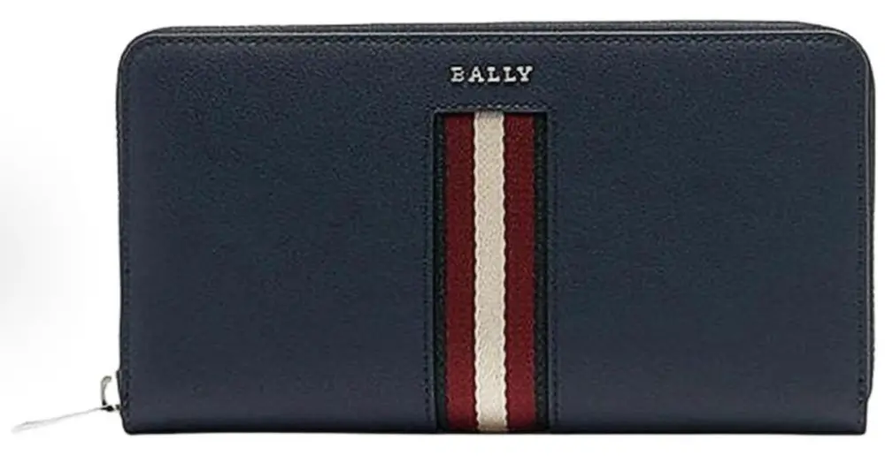 Ví Bally Logo Long Wallet 'Navy' 6310123