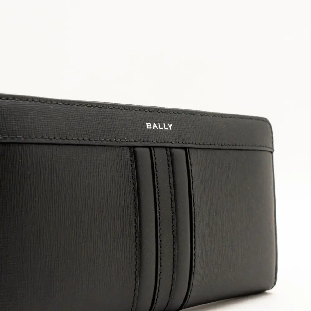 Ví Bally Mythos Zip Around Recycled Leather Wallet 'Black' 6308493 - Ảnh 3