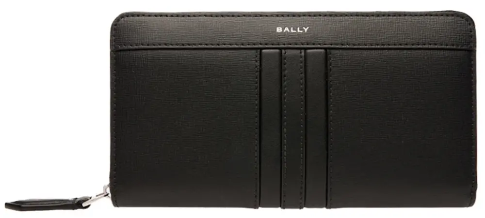 Ví Bally Mythos Zip Around Recycled Leather Wallet 'Black' 6308493