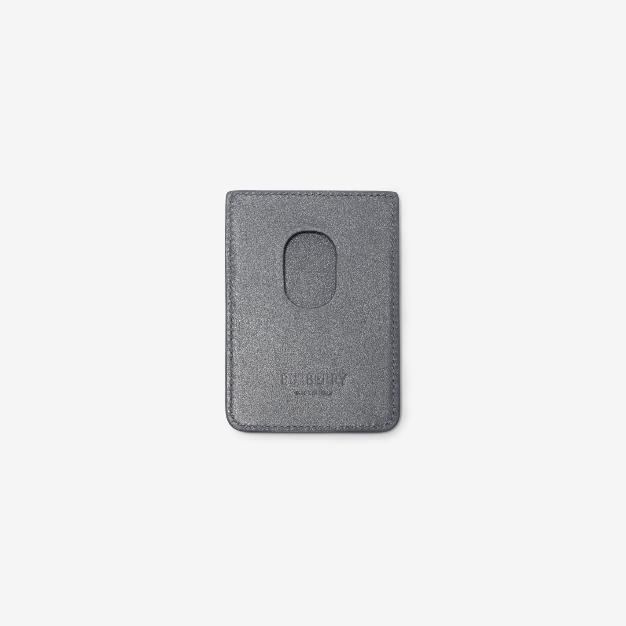 Alternative view of Ví Burberry Pop Check Magnetic Card Case 'Grey' 81234991
