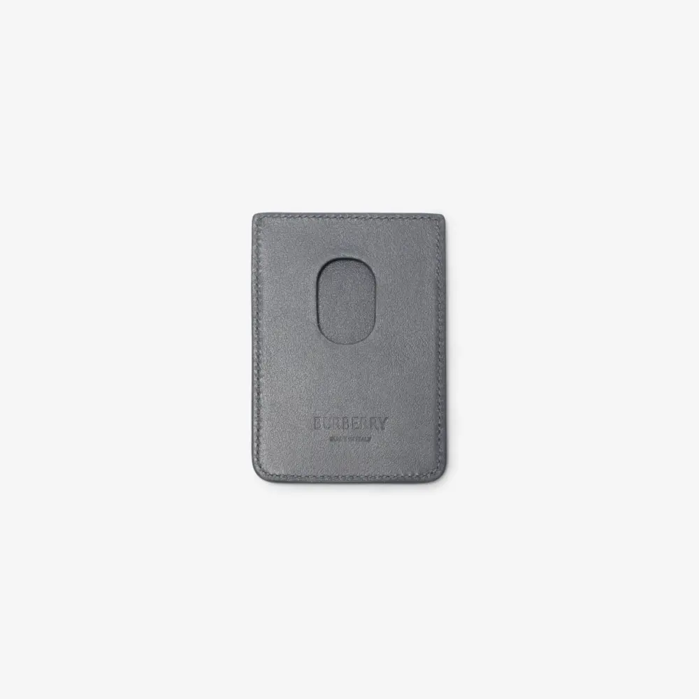 Alternative view of Ví Burberry Pop Check Magnetic Card Case 'Grey' 81234991