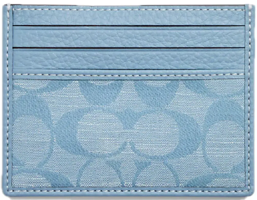 Ví Coach Slim Id Chambray 'Light Blue' CH100-SV