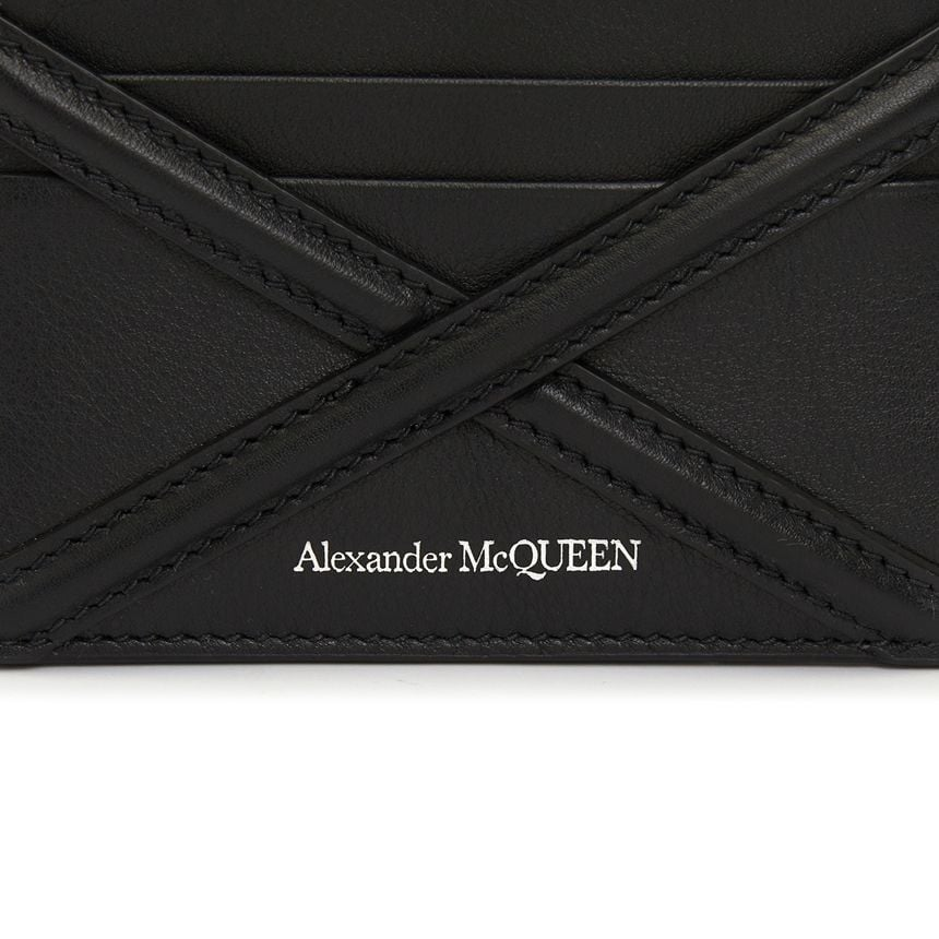 Alternative view of Ví Alexander McQueen Harness Card Wallet 'Black' 726324-1AAD0-1000
