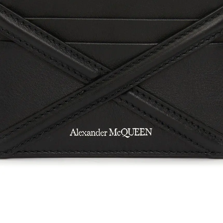 Alternative view of Ví Alexander McQueen Harness Card Wallet 'Black' 726324-1AAD0-1000