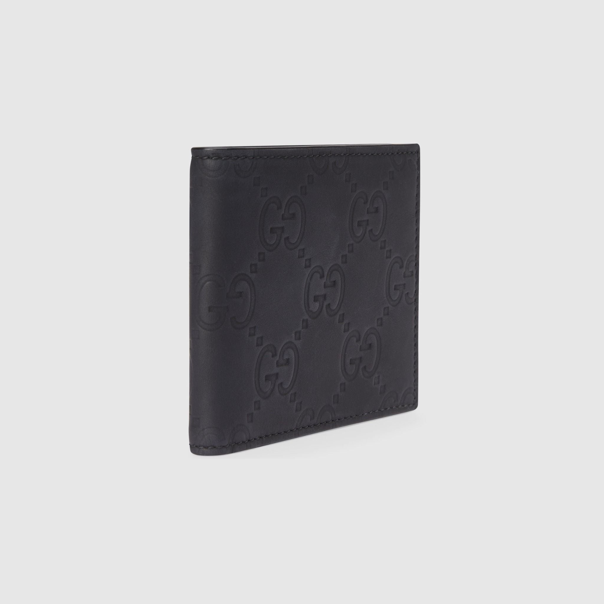 Ví Gucci GG Rubber-effect Bi-fold Wallet 'Black' 771309-AAC0L-1000 - Ảnh 4
