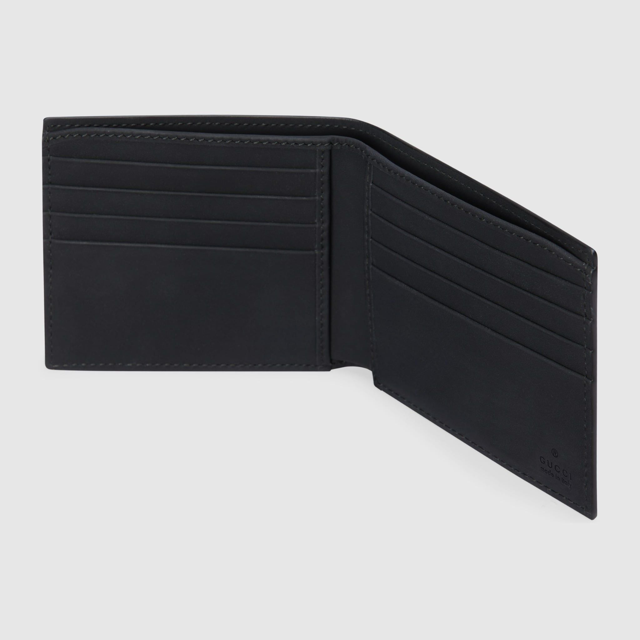 Ví Gucci GG Rubber-effect Bi-fold Wallet 'Black' 771309-AAC0L-1000 - Ảnh 3