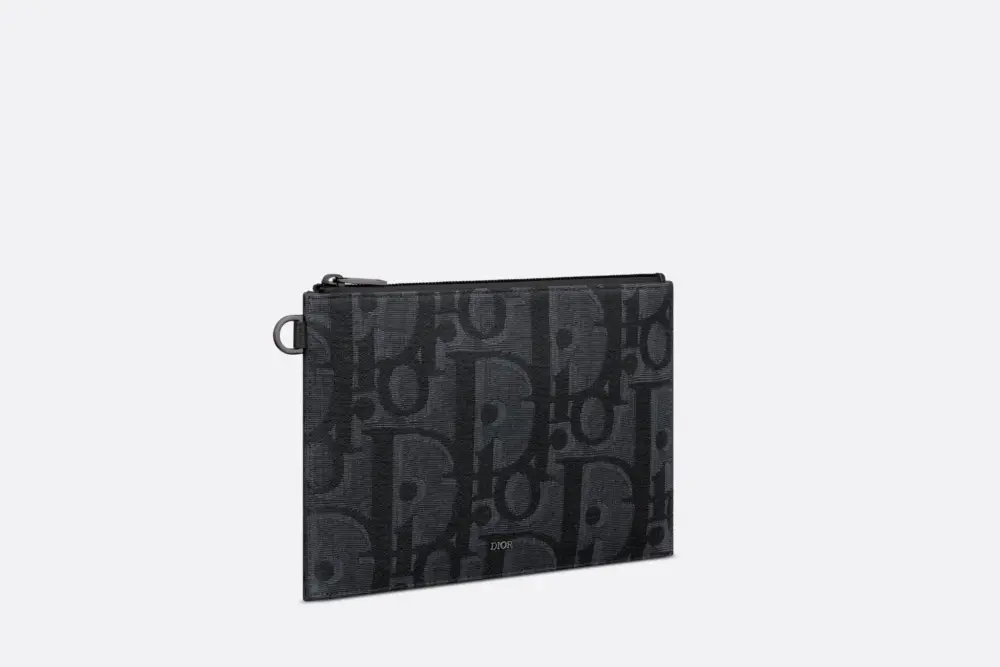 Ví Nam Dior A5 Pouch 'Black' 2ESCA490YXL-H03E - Ảnh 4