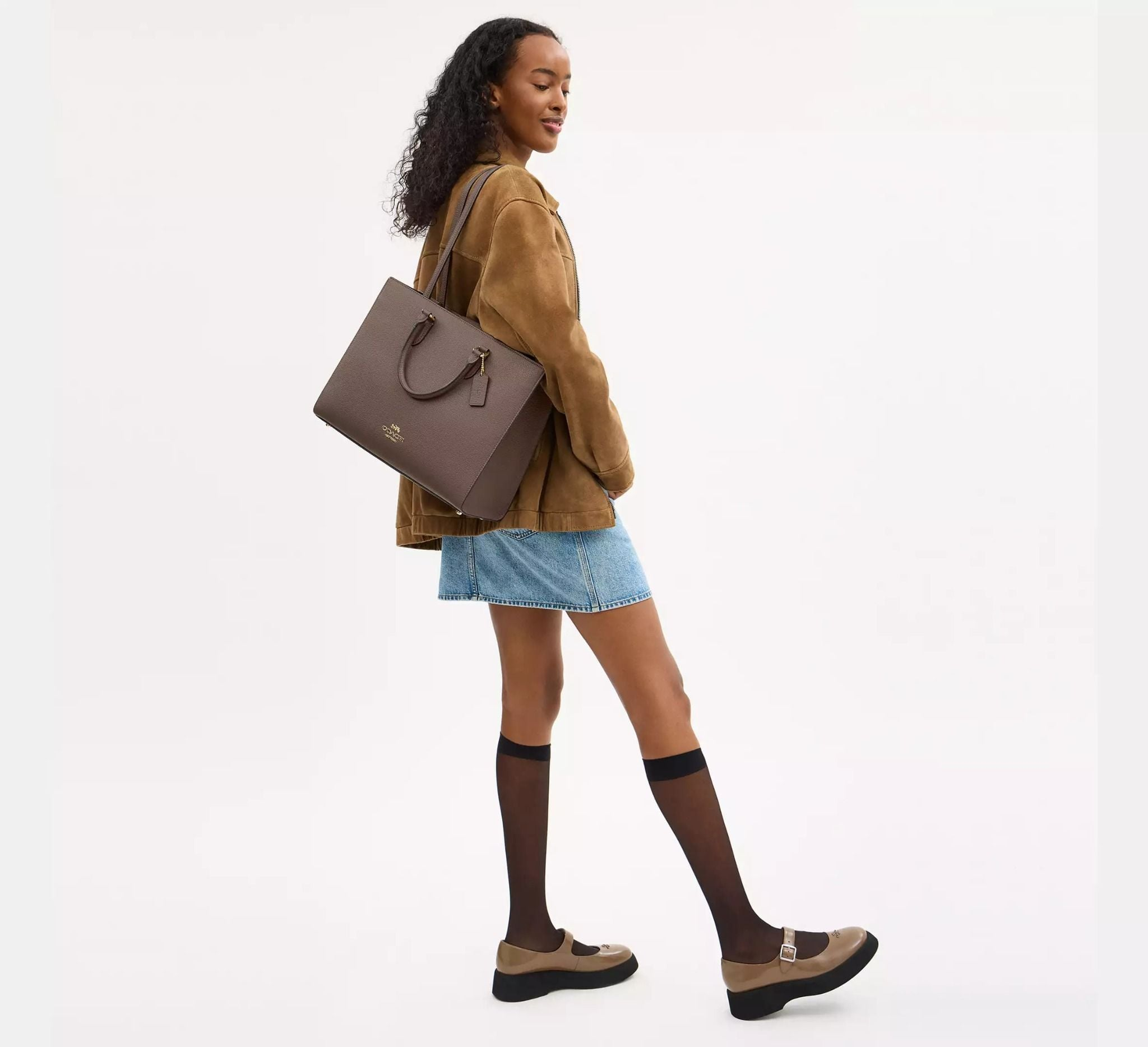 Túi Coach Maggie Tote Bag 'Dark Stone' CY666-IMV2R - Ảnh 5