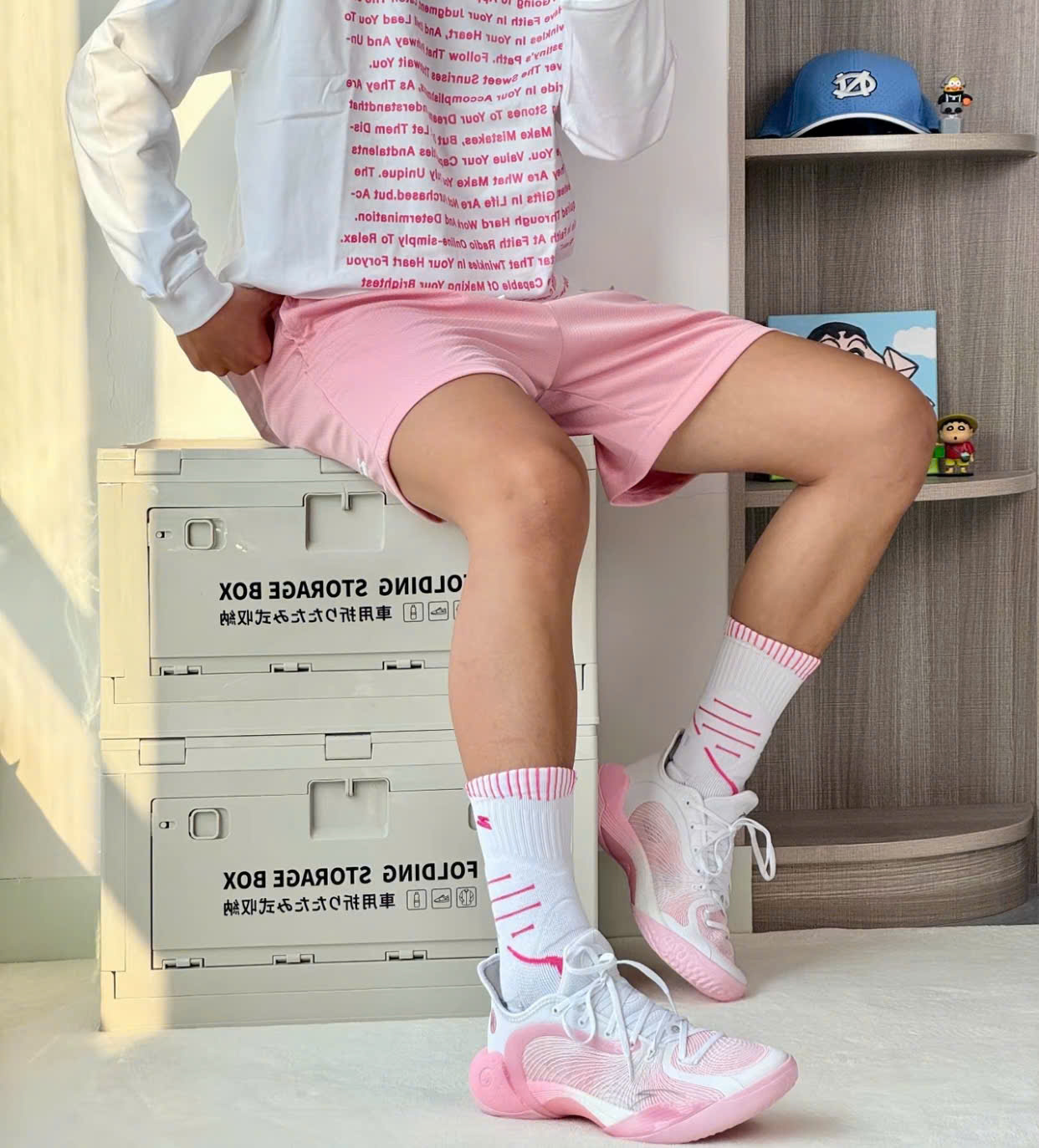 Alternative view of Giày Anta 3 Point 2nd Generation ‘Pink’ 912511106S-2