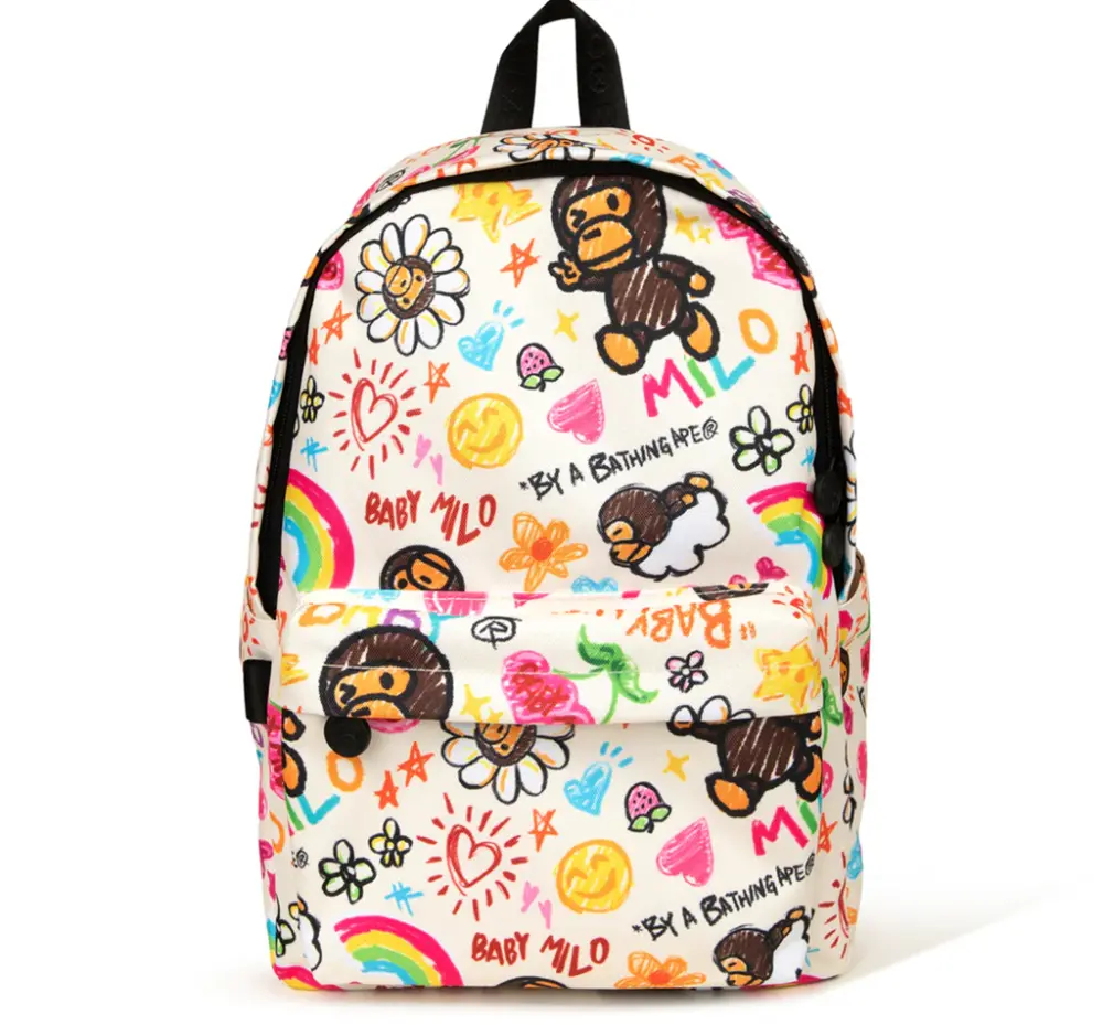 Balo Bape Baby Milo Print Medium 'Ivory' 0MXBGW4275XXR