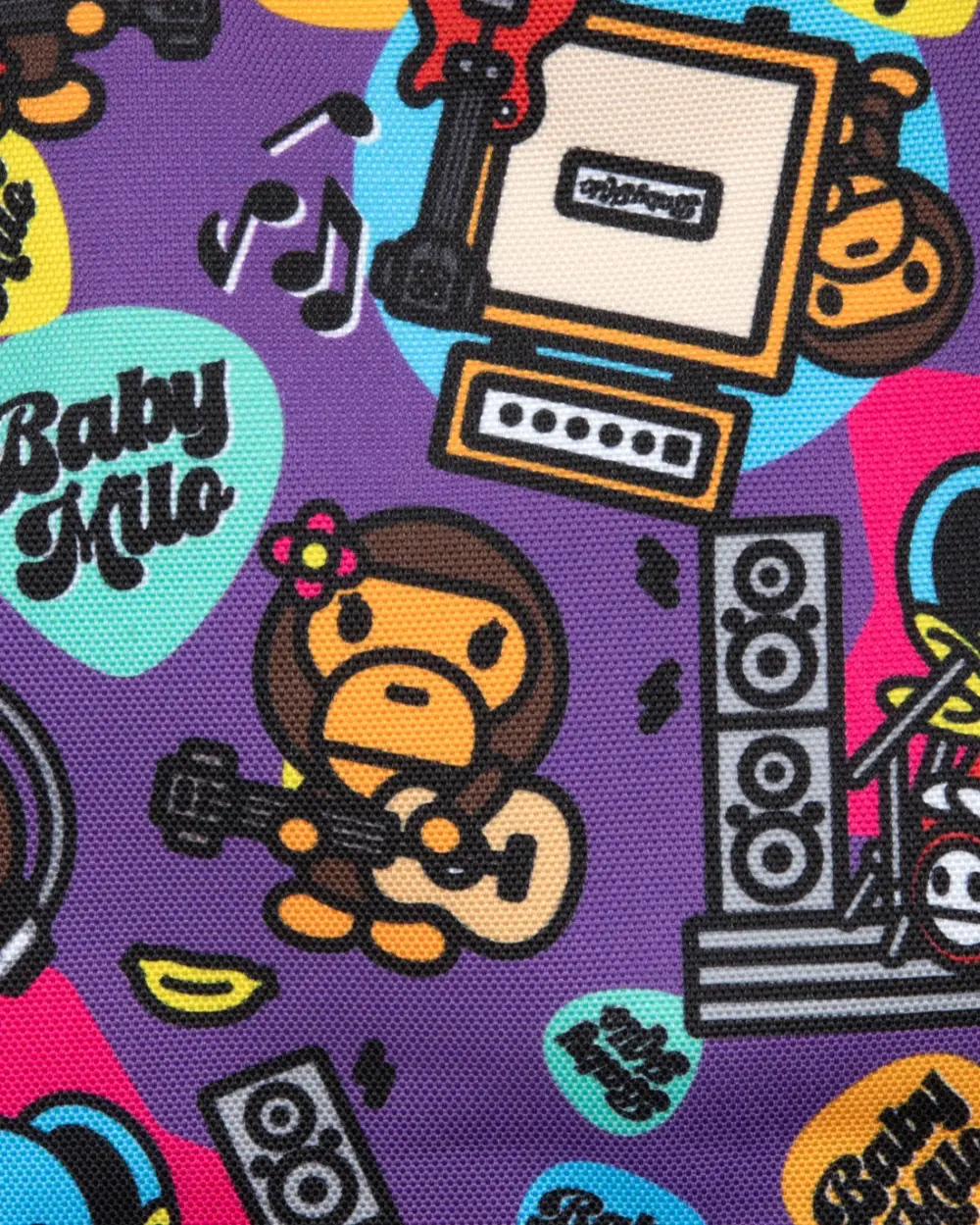 Balo Bape Baby Milo Print Medium 'Purple' 0MXBGW4275XXR - Ảnh 3
