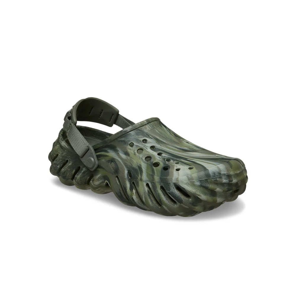 Dép Crocs Echo Clog ‘Marbled Dusty Olive’ 208454-3N4 - Ảnh 2