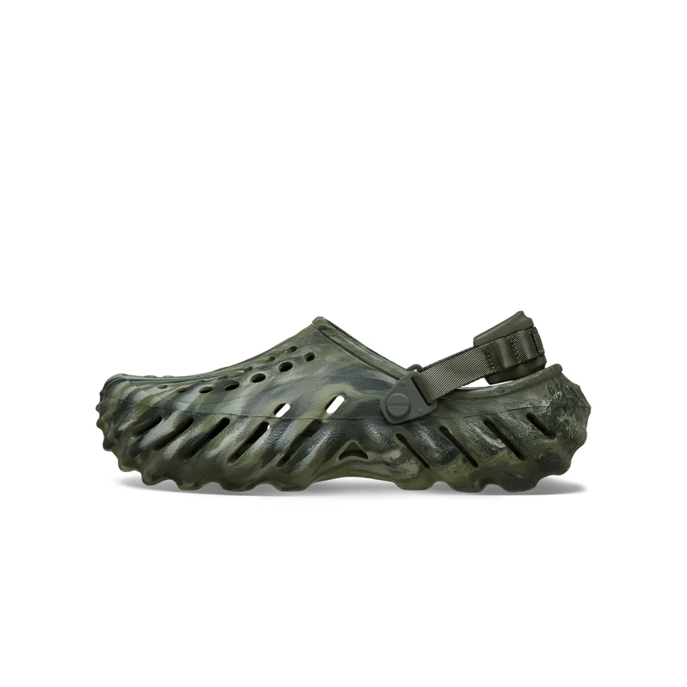 Dép Crocs Echo Clog ‘Marbled Dusty Olive’ 208454-3N4 - Ảnh 3