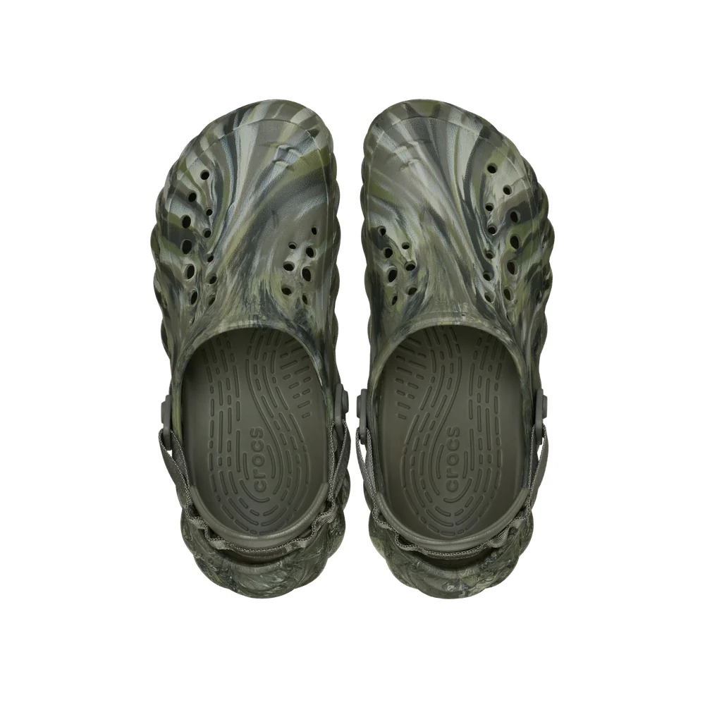 Dép Crocs Echo Clog ‘Marbled Dusty Olive’ 208454-3N4 - Ảnh 4