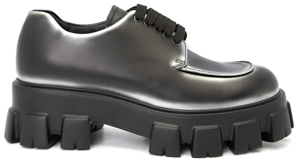 Giày Prada Monolith Nuance Lace Up 'Black' 2EE356-3LMH-F0I89